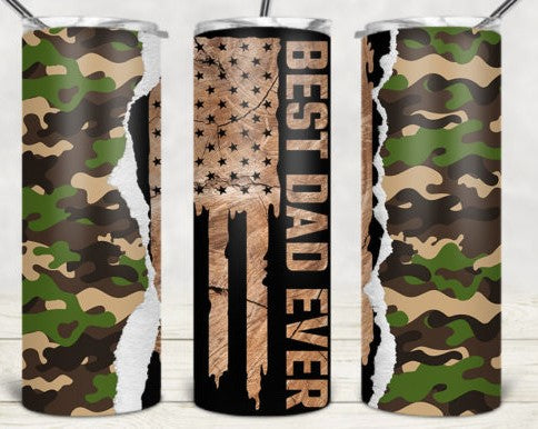 Best Dad Ever Camo - 20 oz. Tumbler