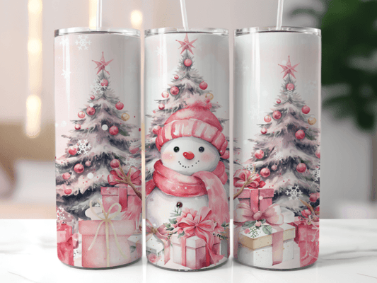 Pink Snowman - 20 oz. Tumbler