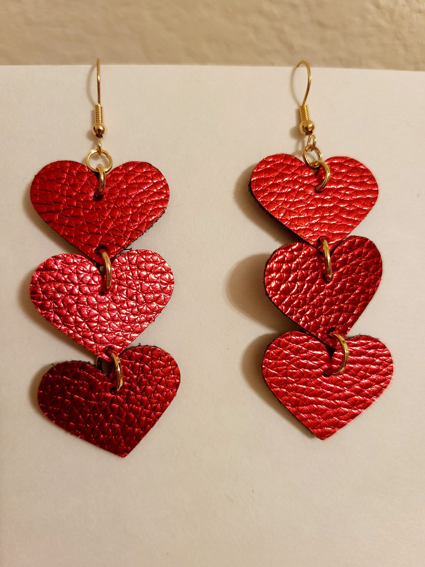 Triple Heart Earrings